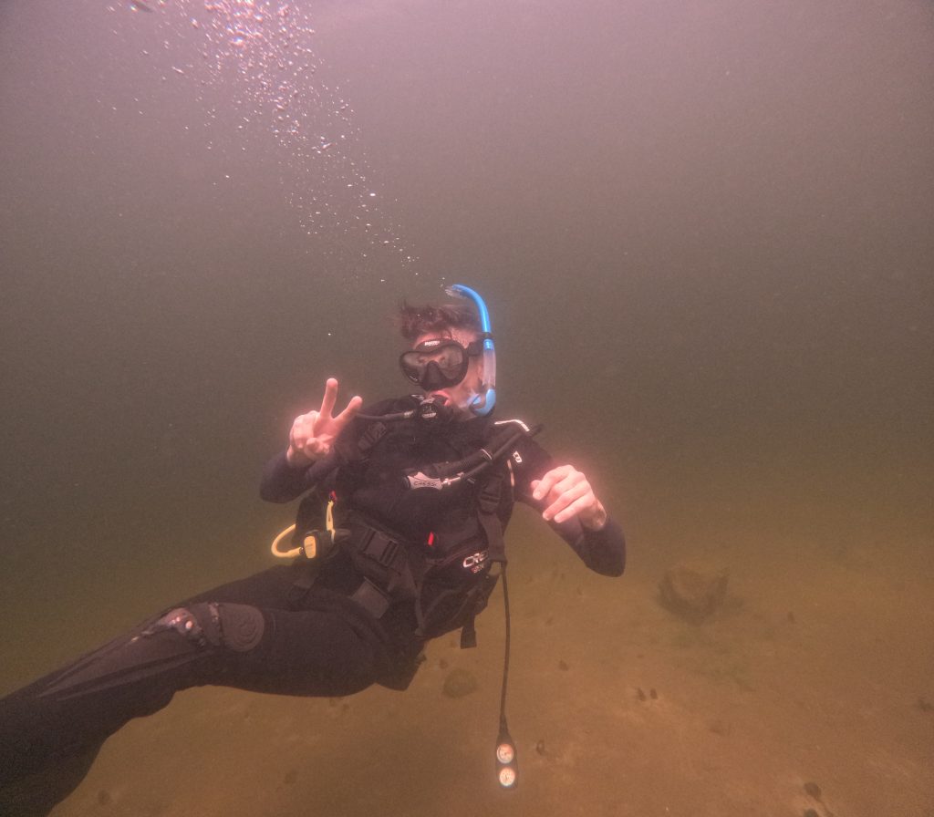 Scuba Diving for Loch Ness from a Loch Dock